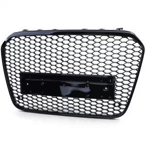Griglia Sportiva a Nido d'Api senza Emblema Nero Lucido adatta per Audi A6 C7 4G 10-14-image-6192725