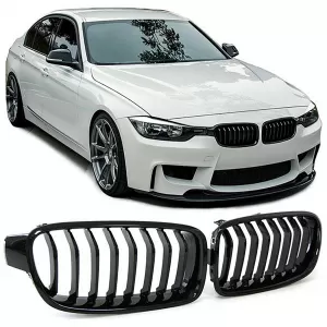 image-69-Dupla rácsos vese hűtőrács Performance fényes fekete BMW 3-as F30 F31 2011-2019