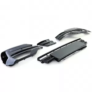 Fog light trims black gloss for VW T6.1 Bus Transporter from 19
