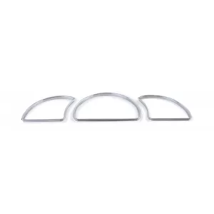 Ineluri de tachometru cromate, set de 3 piese cu clips, potrivit pentru Opel Astra F Vectra A-image-6192956