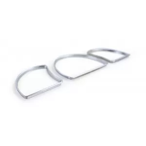 Ineluri de tachometru cromate, set de 3 piese cu clips, potrivit pentru Opel Astra F Vectra A-image-6192958
