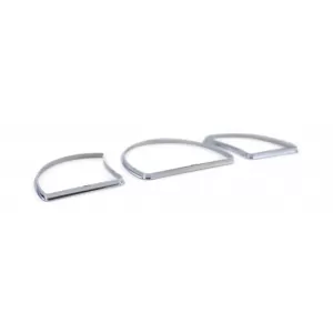 Ineluri de tachometru cromate, set de 3 piese cu clips, potrivit pentru Opel Astra F Vectra A-image-6192959