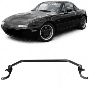 image-10-Aluminium-Strebenstange schwarz vorne 3-teilig verstellbar, geeignet für Mazda MX-5 NA NB 1989-2000