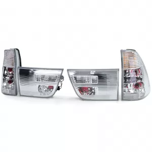 Átlátszó üveg hátsó lámpák ezüst króm BMW X5 E53 99-03 facelift előtti-image-6193060