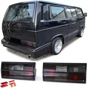 image-77-Hátsó lámpák fekete füst színű pár VW Bus Panel Van Transporter T3 79-92