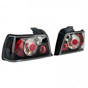 Clear glass tail lights black suitable for 3 Series BMW E36 Sedan 1990-1998
