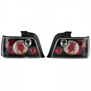 Clear glass tail lights black suitable for 3 Series BMW E36 Sedan 1990-1998