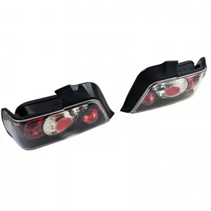 Clear glass tail lights black suitable for 3 Series BMW E36 Sedan 1990-1998