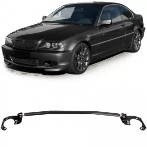 image-14-Verstärkungsstrebe aus schwarzem Aluminium, verstellbar, geeignet für BMW E46 6 Zylinder 320i 323i 325i 328i 330i