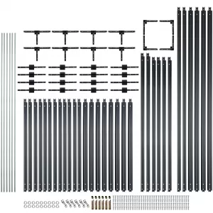 Struttura di montaggio in alluminio per illuminazione a LED esagonale per officina garage showroom-image-6193293