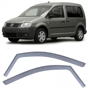 Wind deflector rain guard wind protection black smoke for VW Caddy 3 2K 04-15