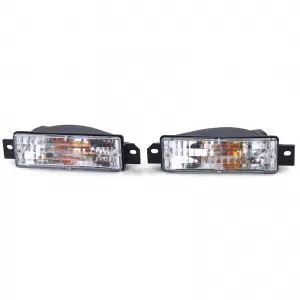 Clear glass indicators white with parking light and bulbs for 3 Series BMW E30 1987-1993