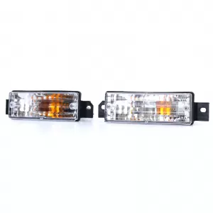 Clear glass indicators white with parking light and bulbs for 3 Series BMW E30 1987-1993