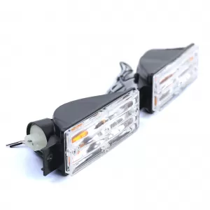 Clear glass indicators white with parking light and bulbs for 3 Series BMW E30 1987-1993