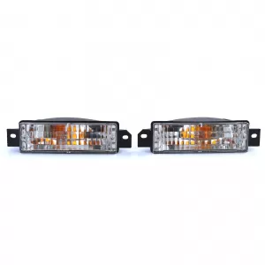 Clear glass indicators white with parking light and bulbs for 3 Series BMW E30 1987-1993