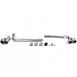Kit di conversione duplex a 4 tubi per terminale di scarico adatto per BMW Serie 3 E90 E91 323 325 328 330-image-6193644
