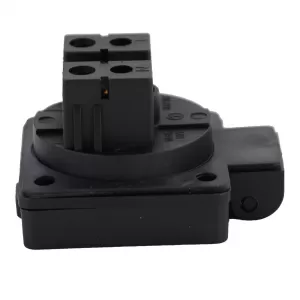 Caravan awning external socket with flap black Schuko 220 volt
