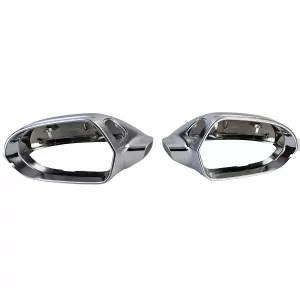 Mirror caps silver matt for replacement for Audi A6 4G 11-18 with lane assist