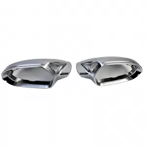 Mirror caps silver matt for replacement for Audi A6 4G 11-18 with lane assist