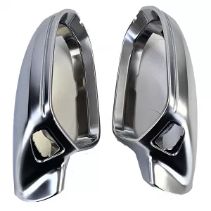 Mirror caps silver matt for replacement for Audi A6 4G 11-18 with lane assist