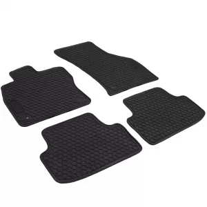Car Rubber Floor Mats Black Premium Set for Leon + Golf 7 + Audi A3 8V from 12