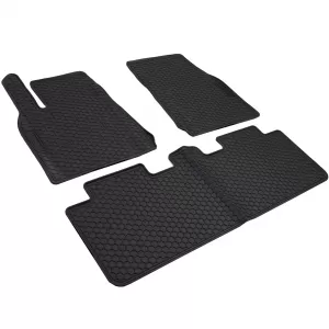 Car Rubber Floor Mats Black Premium Set suitable for Tesla Model Y from 2020