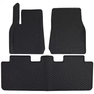 Car Rubber Floor Mats Black Premium Set suitable for Tesla Model Y from 2020