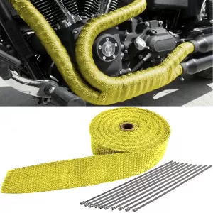 Auspuff Hitzeschutzband Thermoband Gelb bis 900°C  50mmx2mm 10Meter
