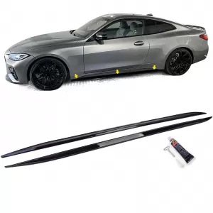 Side Skirt Extensions Gloss Black suitable for 4 Series BMW G22 G23 from 2020