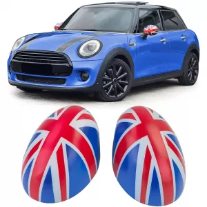 image-49-Mirror caps Union Jack blue white red fits for Mini F54 F55 F56 F57 13-18