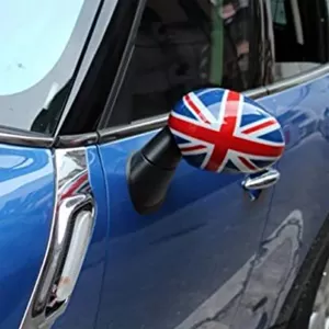 Mirror caps Union Jack blue white red fits for Mini F54 F55 F56 F57 13-18