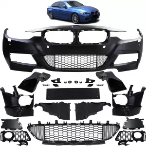 image-30-Sport front bumper 2 complete with accessories suitable for 3 Series BMW F30 F31 11-19
