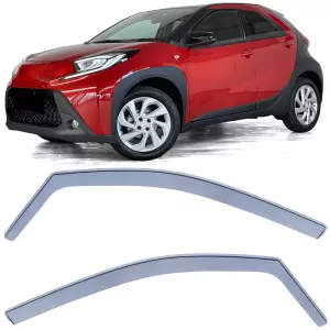 Wind deflector rain deflector wind protection black smoke for Toyota Aygo X from 21