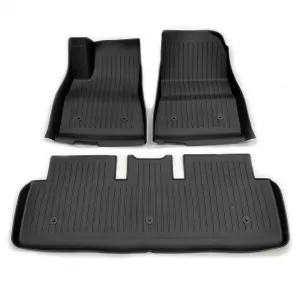 3D Floor Mats Black PREMIUM LINE suitable for Tesla Model 3 2017-2023