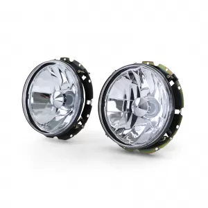 Clear glass headlights H4 chrome for VW Golf 1 74-83 Cabriolet 83-93