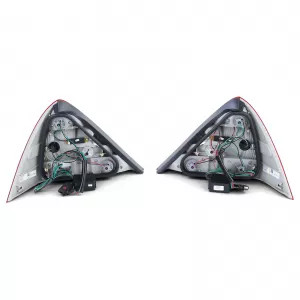 Set di luci posteriori a LED + terzo stop rosso trasparente adatto per Mercedes SLK R170 96-04-image-6194293