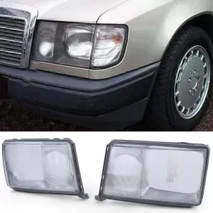 Headlight Lens Diffuser Pair Left Right for Mercedes W124 89-93