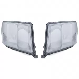 Headlight Lens Diffuser Pair Left Right for Mercedes W124 89-93