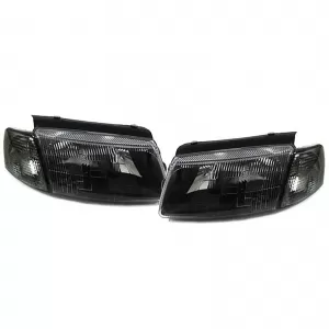 Black headlights with right and left indicators suitable for VW Passat 3B 96-00
