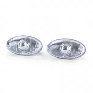 Side indicators clear glass chrome pair for Citroen C2 C3 C5 Xsara N1 N2 N68