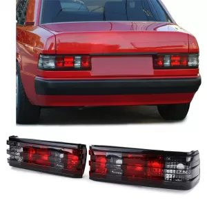 Red Black Crystal Tail Lights for Mercedes 190 W201 1982-1993