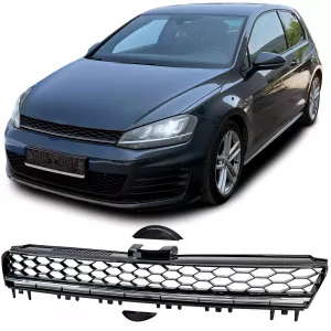 image-37-Méhsejt mintás hűtőrács embléma nélkül, króm díszléccel VW Golf 7 12-17, GTD-hez is