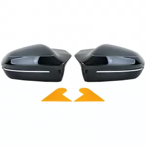 Mirror cap set for replacement Gloss Black fits 5 Series BMW G60 G61 from 2023