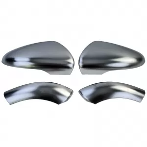 Mirror Caps Aluminum Look Matte Mirror Covers 4-piece for VW Golf 6 2008-2012