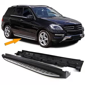image-35-Alumínium fellépő oldalsó védelem OE stílusú ABE-vel Mercedes ML W166 2011-től