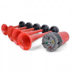 5 Tone Boat Horn General Lee Melody Horn with Compressor Red 118dB 12 Volt