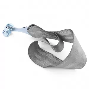 Tow hook motorsport towing strap made of fabric universal 26.5cm grey