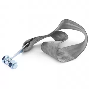 Tow hook motorsport towing strap made of fabric universal 26.5cm grey