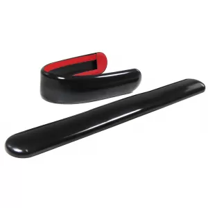 Universal car protection strips 2 pieces – flexible bumper guard – black