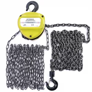 RAMROXX Professional Workshop Chain Hoist Pulley 4M up to 1T 1000kg Yellow